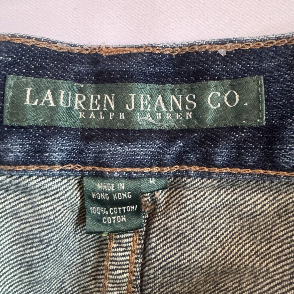 Vintage Lauren Jeans Ralph Lauren Bootcut Floral Print Cotton Dark Size:4 - Picture 4 of 13